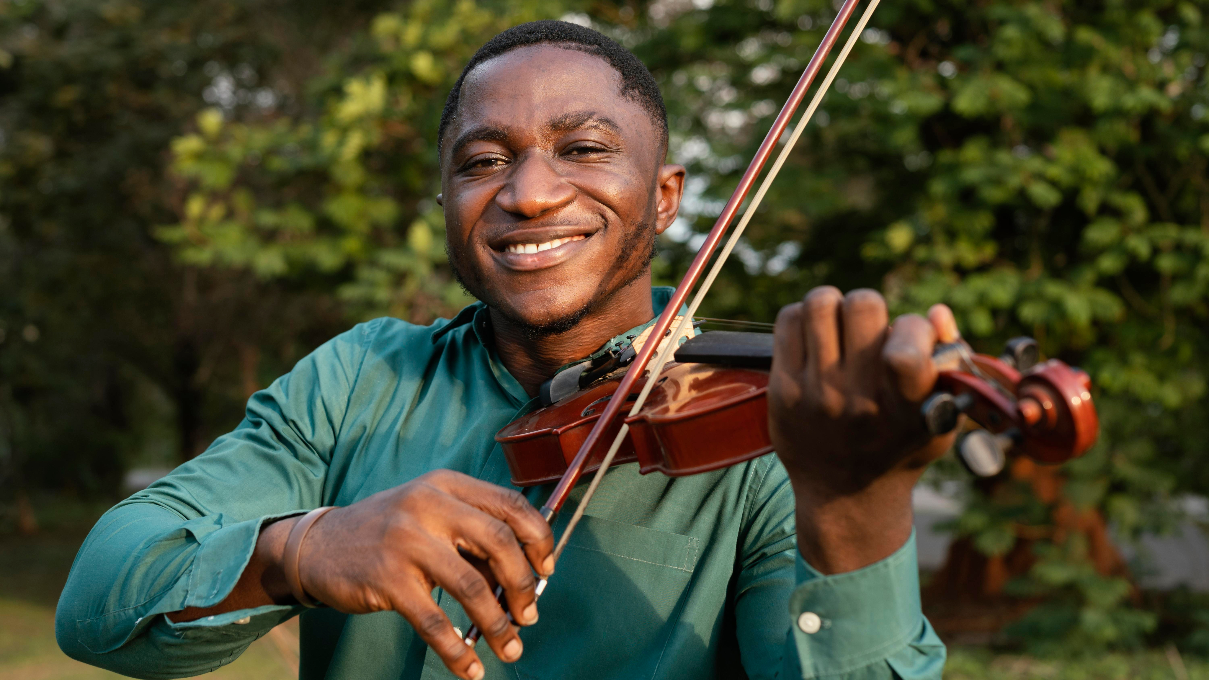 A musician celebrating International Jazz Day